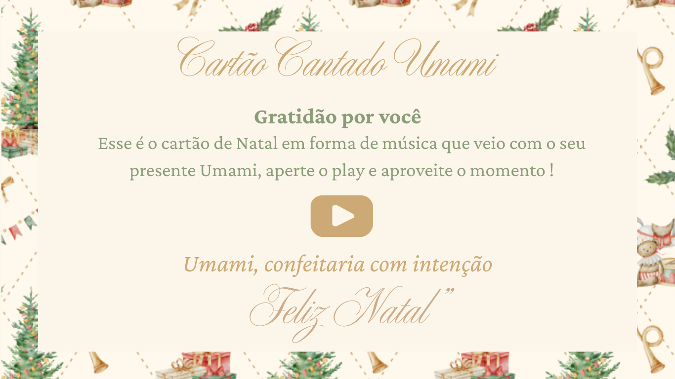 Cartão Cantado Umami - Gratidão por vocês